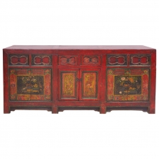 19th Century Chinese Painted Coffer or Sideboard
