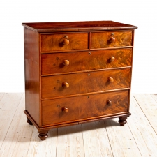 English "Two-Over-Three" Chest of Drawers with Original Pulls, c. 1850