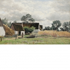 "Farm Scene" Oil on Canvas