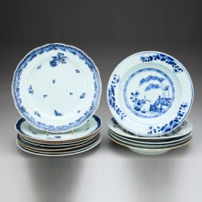 Set of Thirteen Porcelain Plates Qing Dynasty