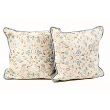 Pair of William Morris Style Brocade Throw Pillows