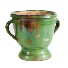 French Antique Glazed Confit Pot