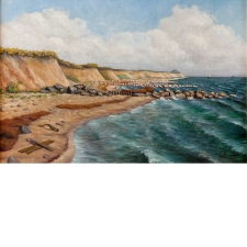 "Seascape of Gedser on Falster Island", 1928