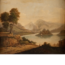 "Boathouse", Oil on Canvas
