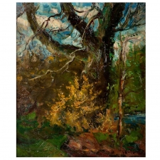 "Forest Landscape", Oil on Canvas, Signed Vantore