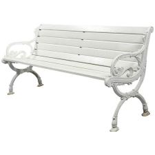 Swedish Garden Bench in French Floral Motif, c. 1900