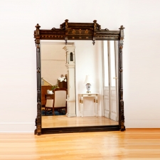 Antique American Aesthetic Movement Ebonized Mirror, c.1870