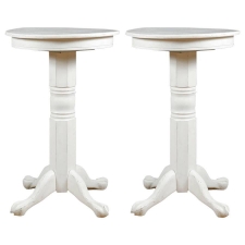 Pair of Pedestal Bar Tables